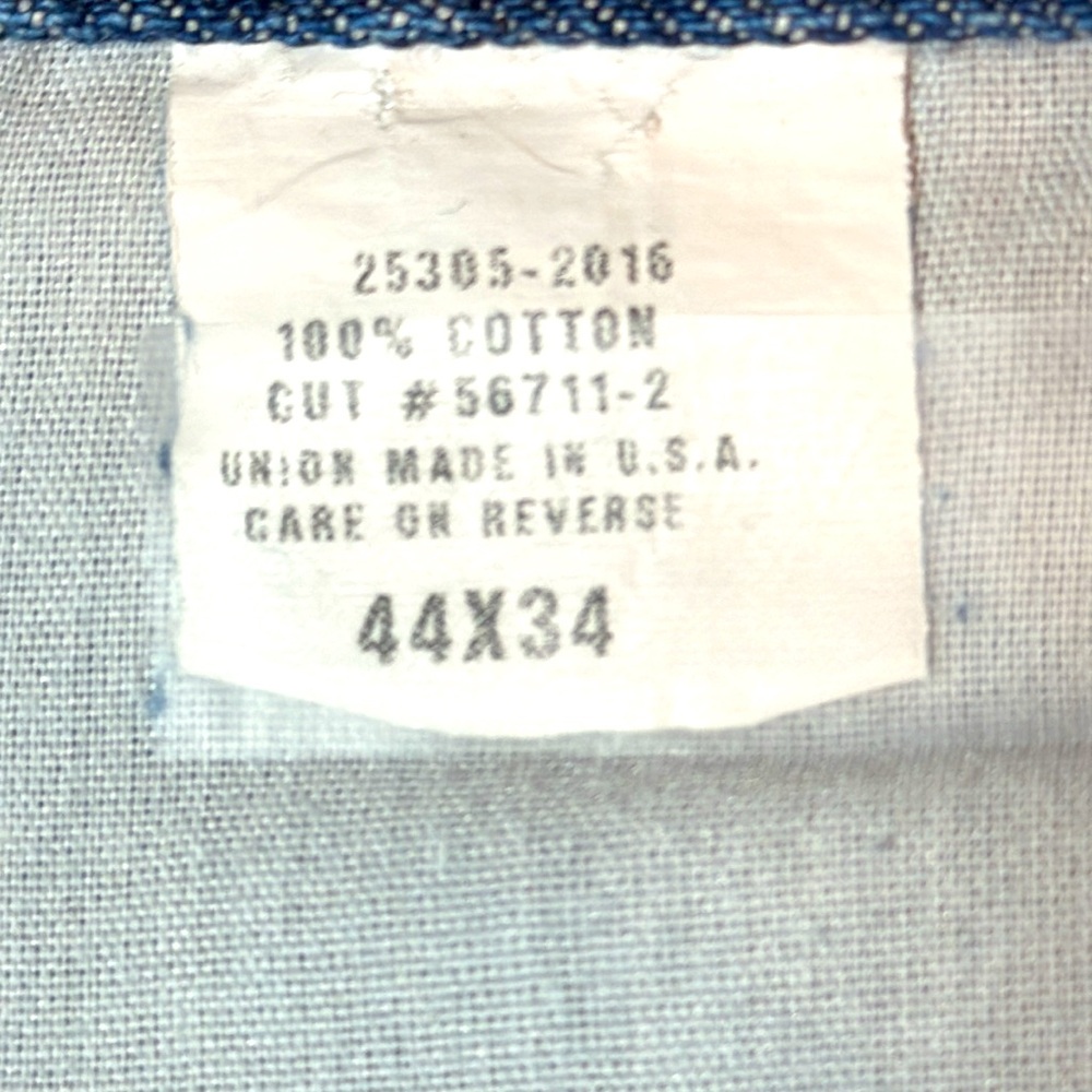 Union Line Straight Fit Dark Wash Cotton Blue Jeans 44x34 NWOT - Picture 10 of 11